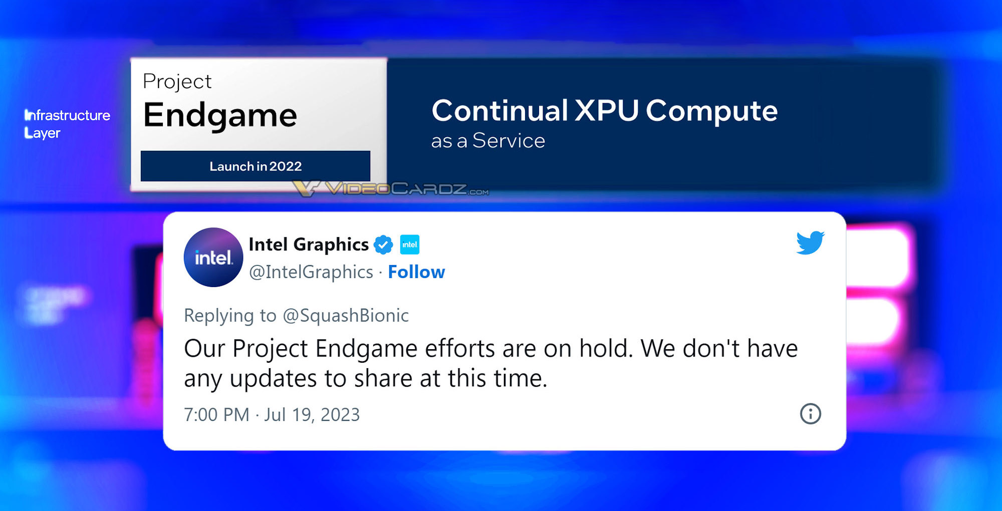 Intel confirms Project Endgame efforts are currently on hold -  VideoCardz.com