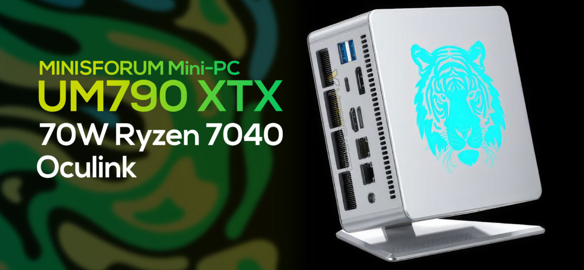 Minisforum UM790 XTX Mini PC cuenta con AMD Ryzen 9 7940HS 70W APU y conector Oculink