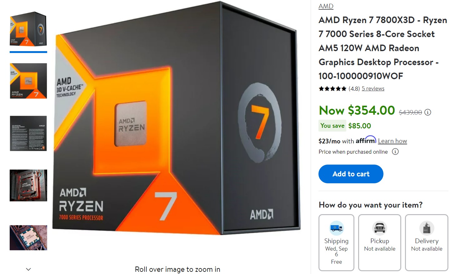AMD Ryzen 7 7800X3D Is Crazy Popular, Newest 3D V-Cache CPU Sold Almost  Twice As Much As 5800X3D : r/Amd