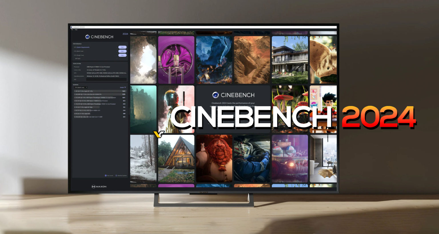 Maxon launches Cinebench 2024 with new rendering engine and GPU