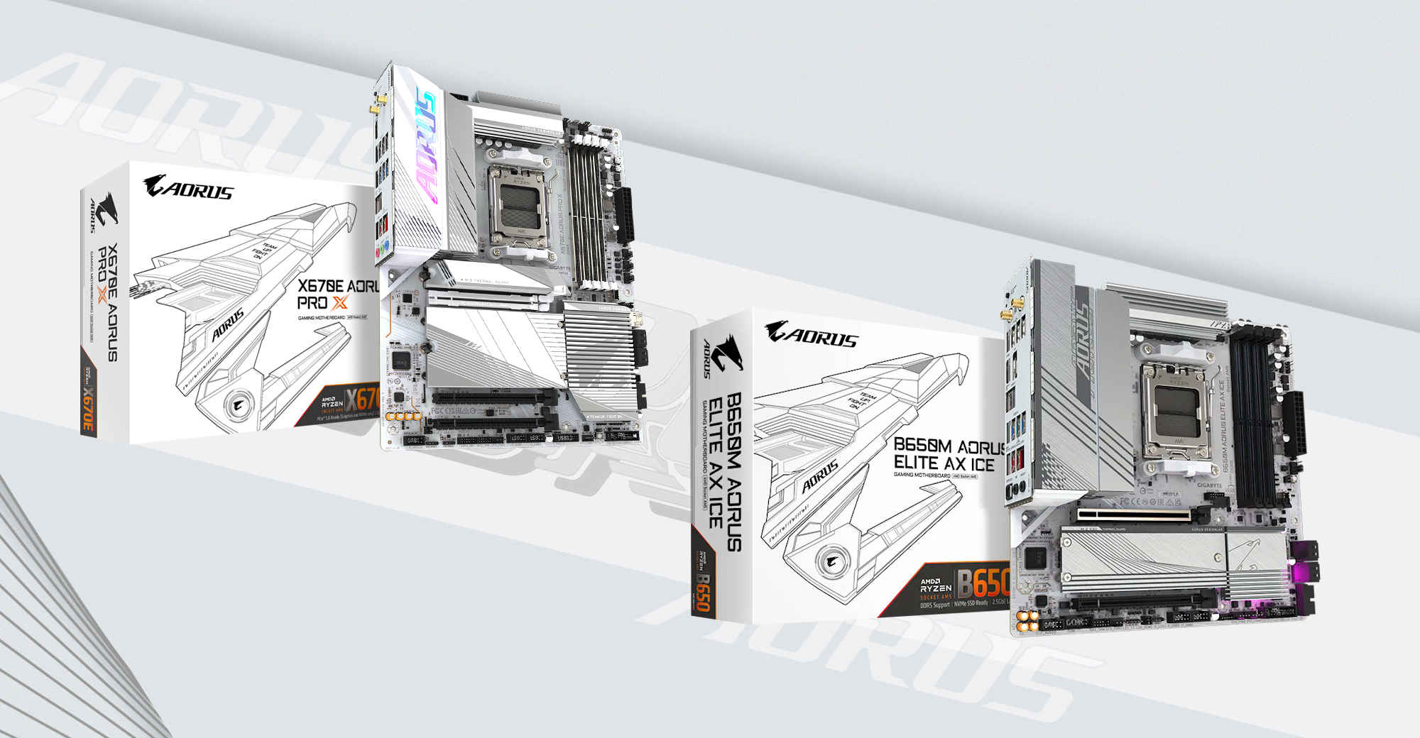 Gigabyte launches stylish white AMD X670/B650 AORUS motherboards