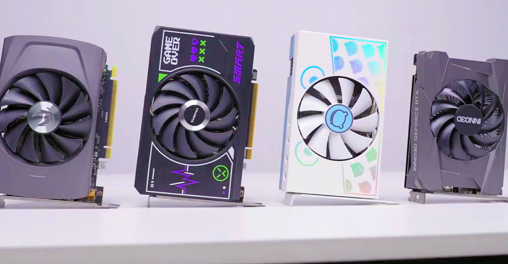 Four Mini-ITX GeForce RTX 4060 graphics card compared 