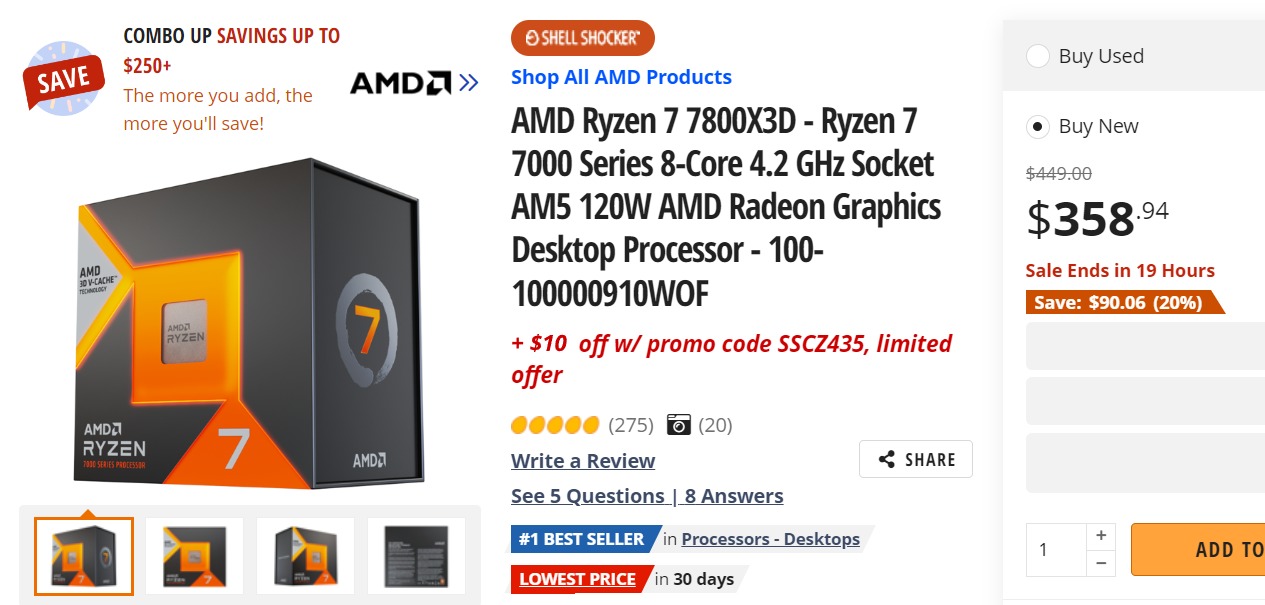 Save $80 on this AMD Ryzen 5 7600X CPU for Black Friday