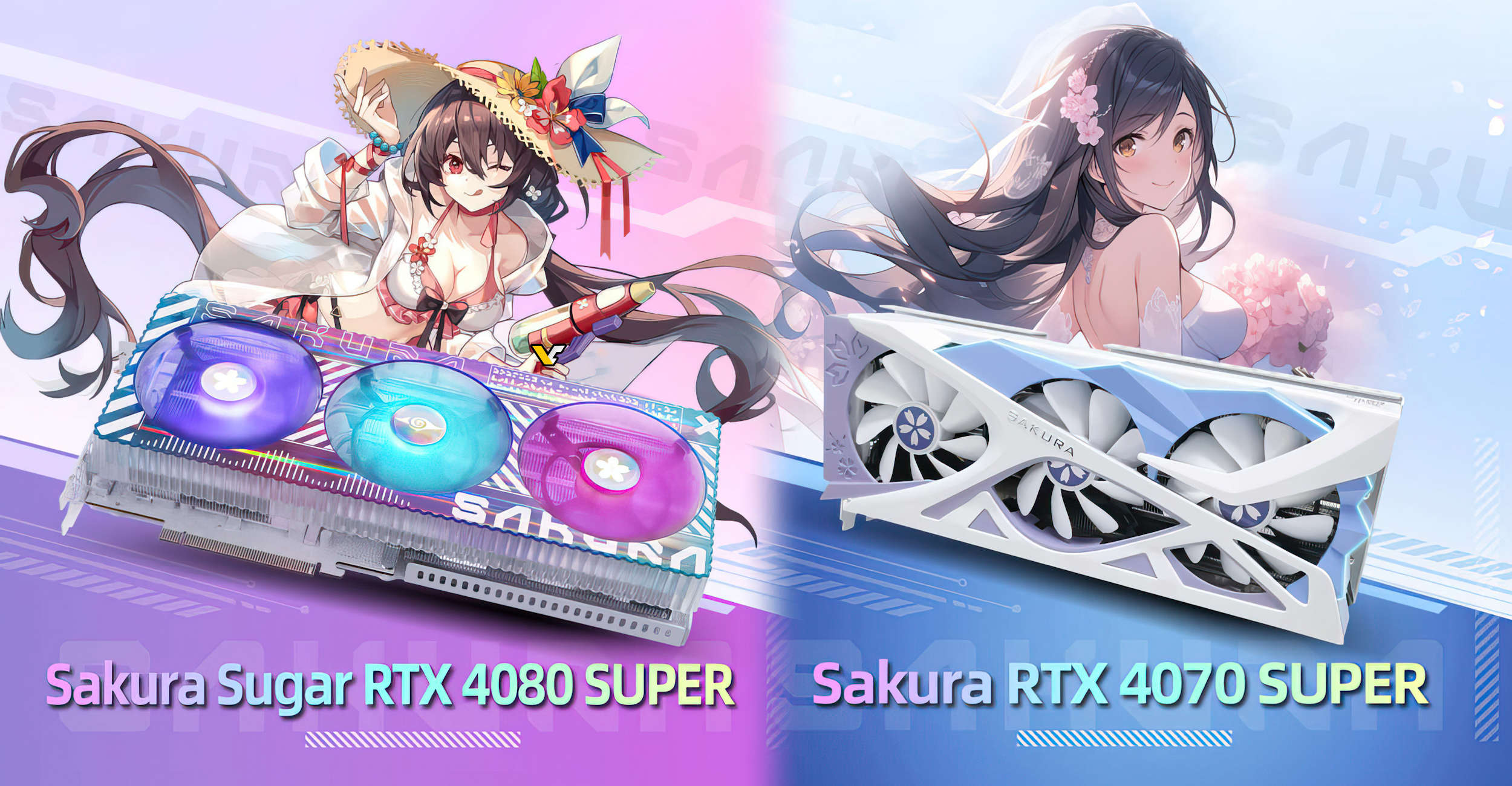 YESTON introduces Sakura RTX 40 SUPER cards with white PCB 