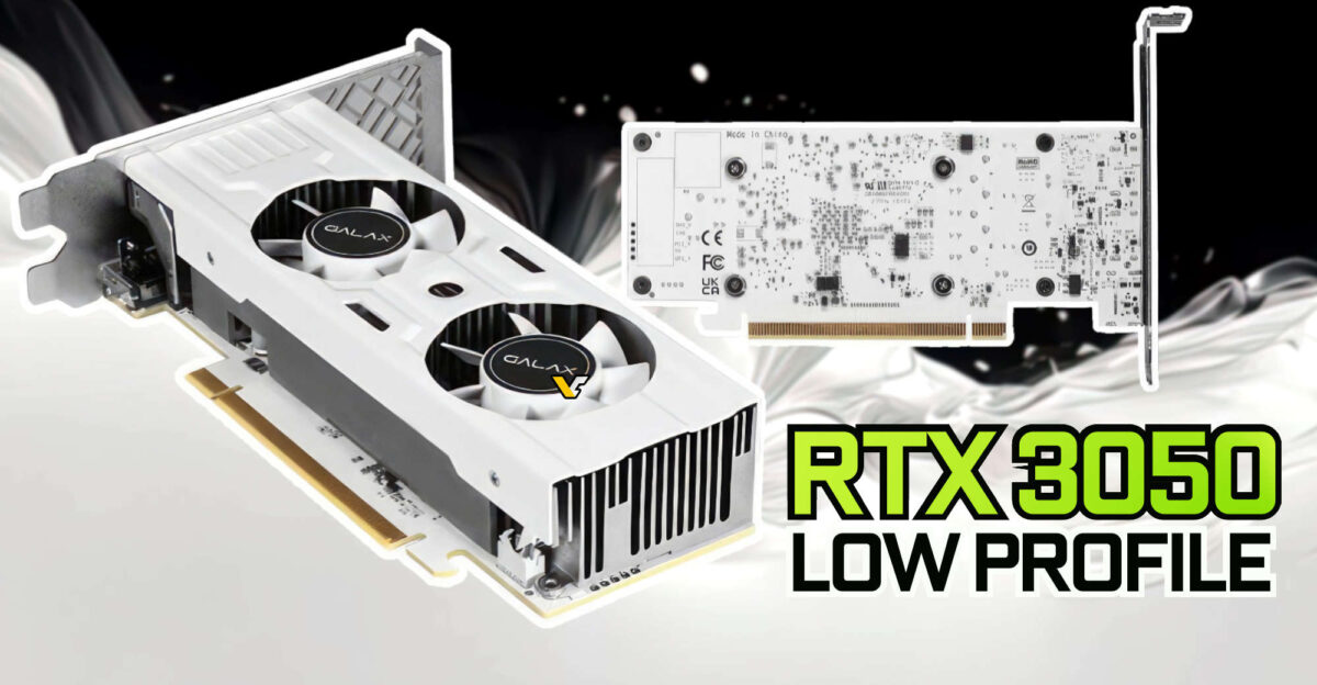 GALAX launches GeForce RTX 3050 6GB low-profile GPU with white PCB 